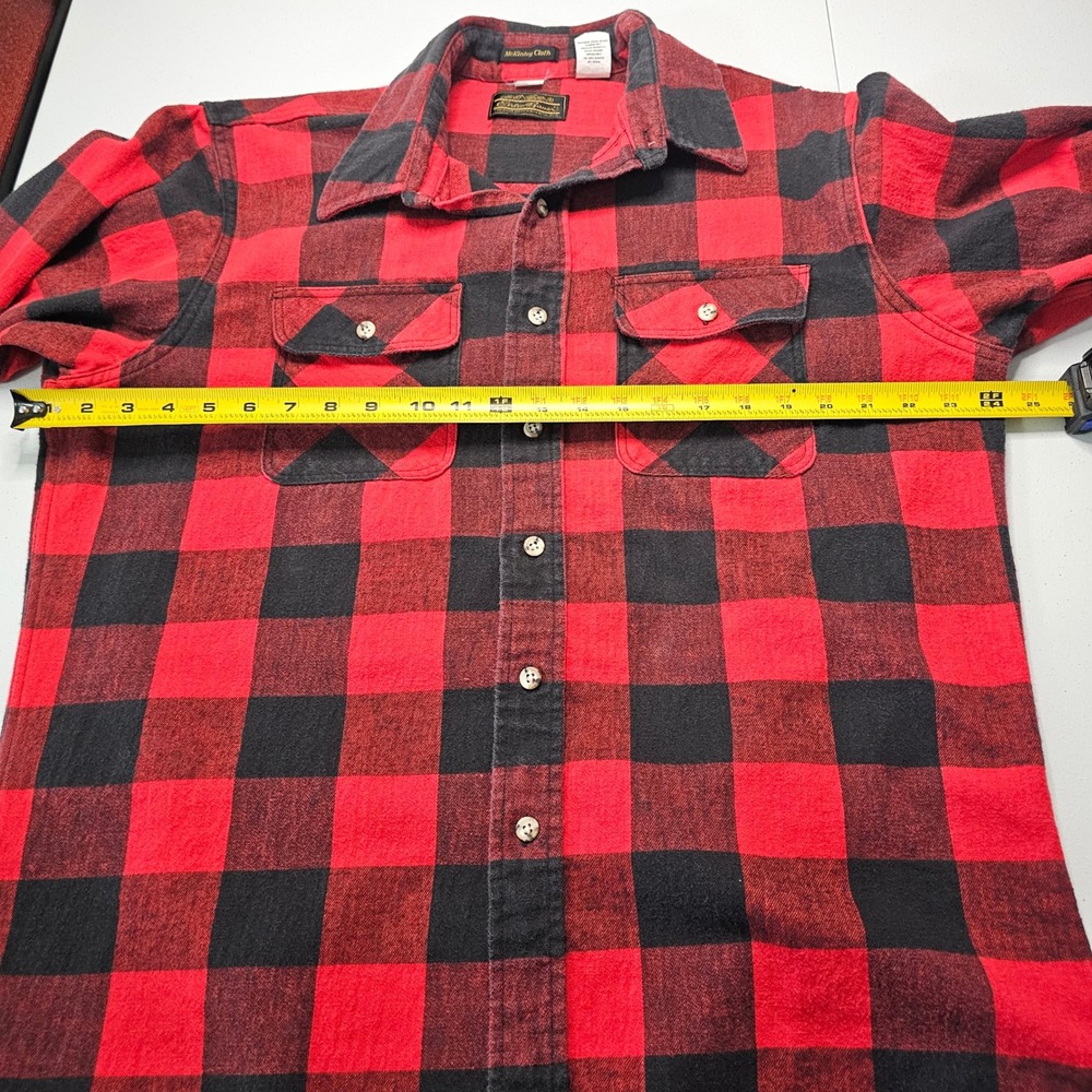 Vintage 80s Eddie Bauer McKinley Cloth Flannel Shirt XL USA Buffalo Plaid Cabin - Picture 6 of 8